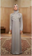 DENYE FERMUARLI KAPİŞONLU BAYAN NAMAZ ELBİSESİ BEDENLERİ: 1-2-3-4-5-6