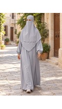 MEDİNE İPEĞİ 3 LÜ ABAYA TAKIM STANDART BEDEN