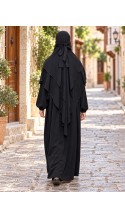 MEDİNE İPEĞİ 3 LÜ ABAYA TAKIM STANDART BEDEN
