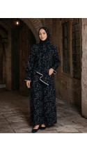 1-VİSKON ŞALLI DESENLİ BAYAN NAMAZ ELBİSESİ BEDENLERİ: 1-2-3-4-5-6